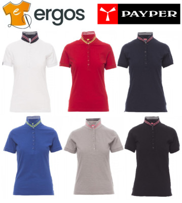 Payper NAUTIC LADY Womens Short Sleeve Polo Shirt 100% Cotton Flanked