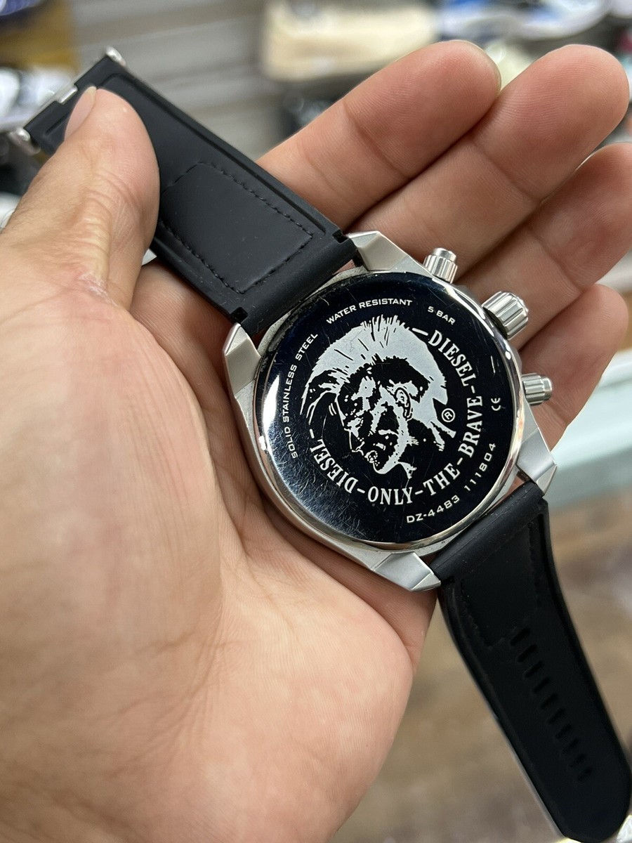 Montre Diesel MS9 DZ4483 Chrono - Bracelet Silicone Noir - Neuf Avec Boîte