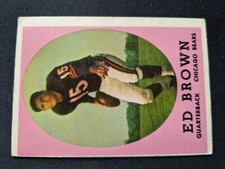 1958 Topps Football Card # 123 Ed Brown - Chicago Bears (VG/EX)