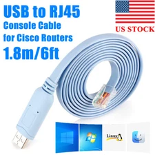 USB to RS232 Serial to RJ45 CAT5 Console Adapter Cable for Cisco Routers FTDI