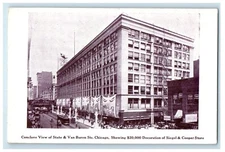 Chicago IL, Conclave View Van Buren Sts. Decoration Siegel Cooper Store Postcard