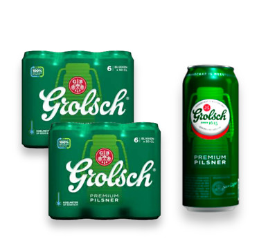 12x 0,5l Grolsch Premium Pilsner Beer - Das Premium Bier in der Dose