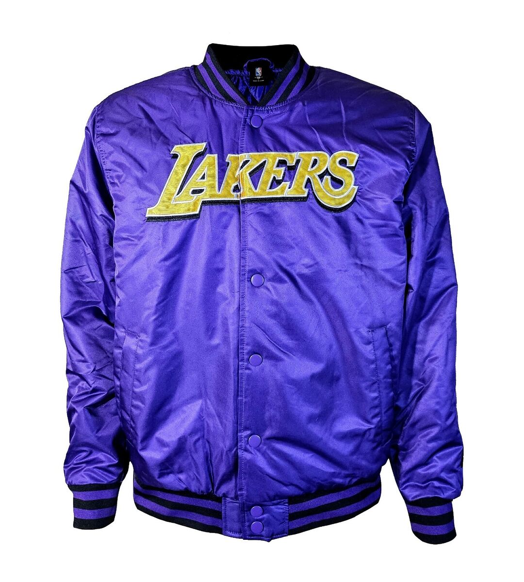 Ultra Game Men's Los Angeles Lakers Imprint Satin Button Up Ultra Game Men's Los Angeles Lakers Imprint Satin Button Up