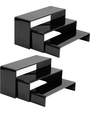 6 Pc Black Acrylic Display Risers Showcase for Shoe Risers Retail Stand Cupcake