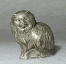 Persian Cat Sitting 1982 Rawcliffe Pewter P Davis