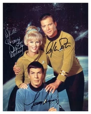 William Shatner Leonard Nimoy Grace Lee Whitney 8x10 Autograph Photo Reprint