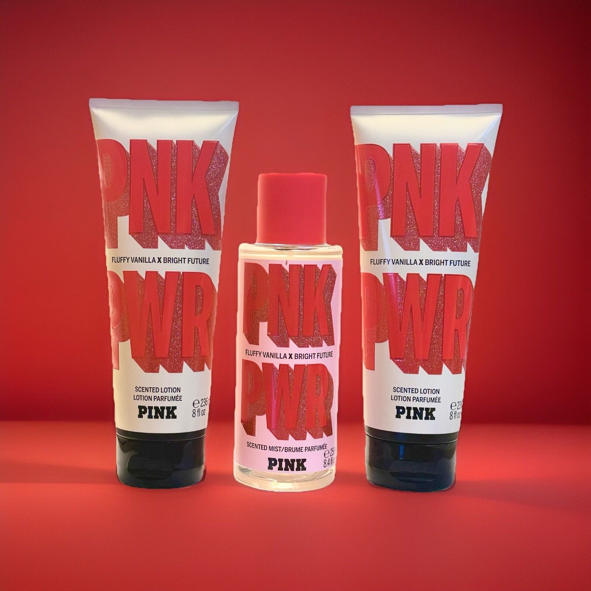 Victoria's Secret Pink PNK PWR Pink Power 2 Lotion 1 Mist