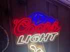 Coors Light adjustable Neon Sign light with dimming Remote Control vintage