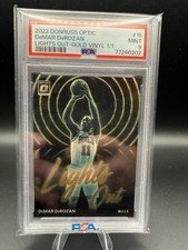 2022 Optic DeMar DeRozan Lights Out 1/1 Gold Vinyl PSA 9 
