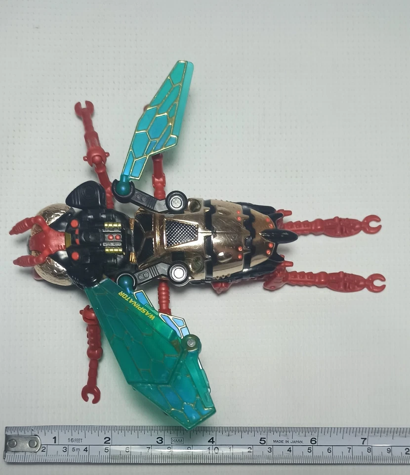 HASBRO VTG 1998 TRANSFORMERS BEAST WARS DELUXE TRANSMETALS WASPINATOR ROBOT - Image 3 of 4