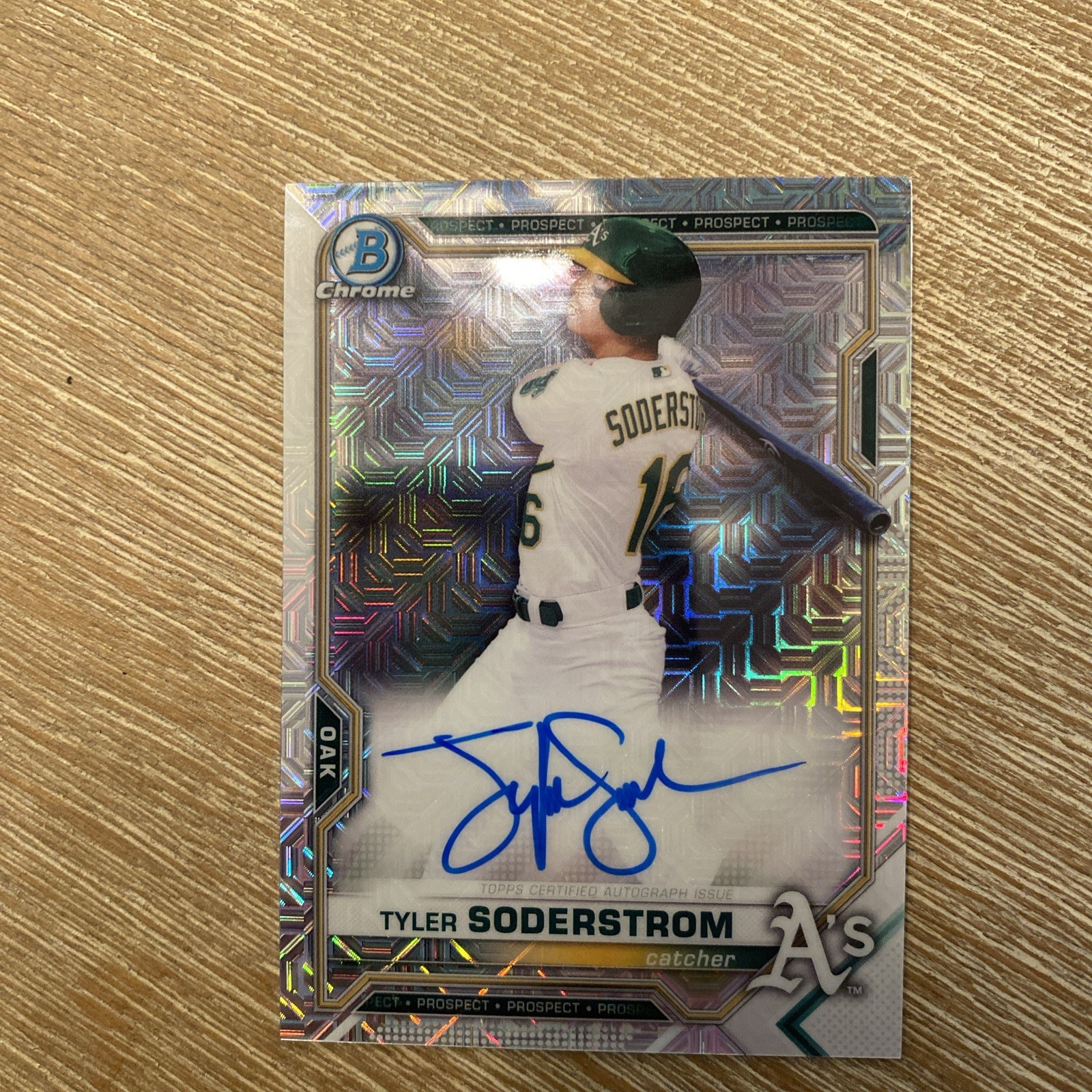 2021 Bowman - Mega Box Chrome Mojo Autographs Tyler Soderstrom #BMA-TS (AU, RC)