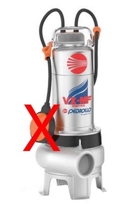 Tauchpumpe für Abwasser Abwasserpumpe PEDROLLO VORTEX VX 10/50-MF 1Hp 400V