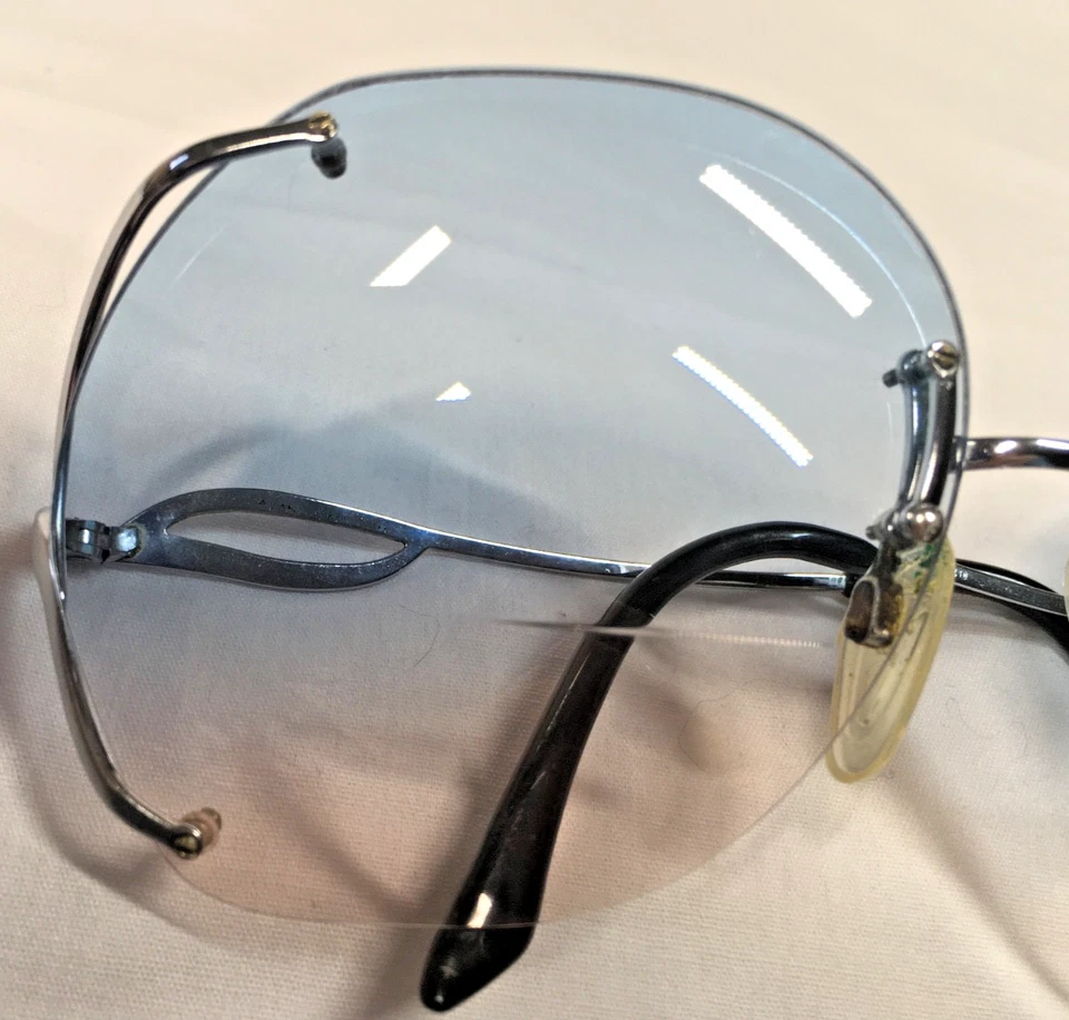 Armações de óculos Avant Garde Luxottica prata sem aro 130 Mt Olympus Itália - Imagem 3 de 4