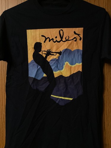 Miles Davis - “Miles” - Silhouette Of Miles With Horn - 2021 Blue Shirt