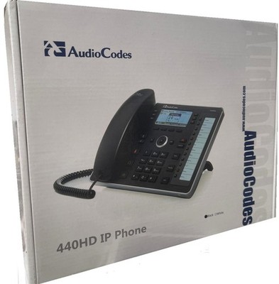 AudioCodes 440HD IP Telefon, schwarz, schnurgebunden, mit WLAN, Bluetooth