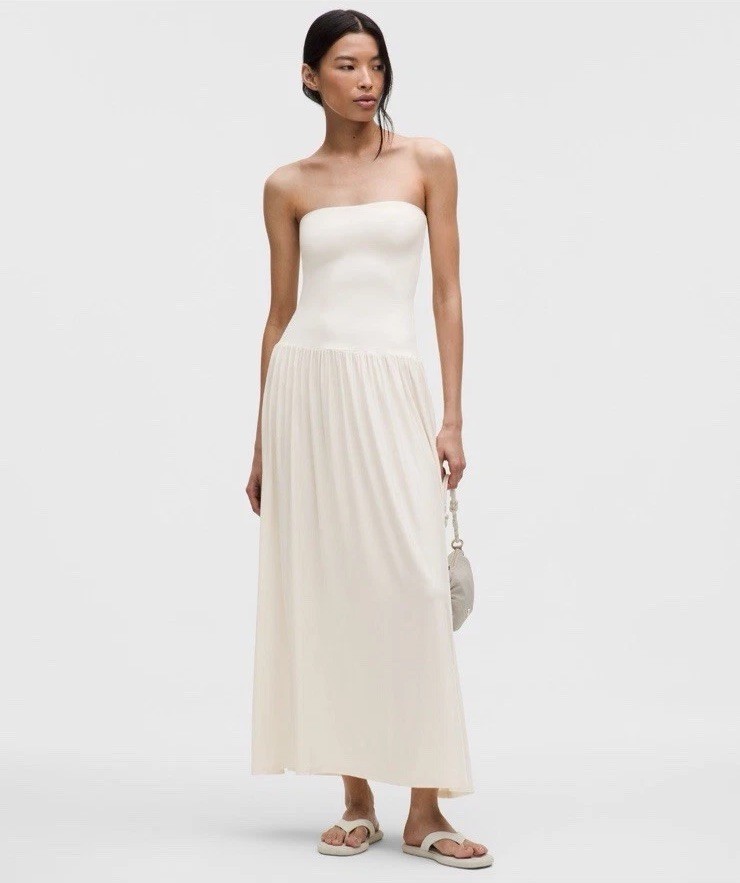 NWT NEW Lululemon 2-in-1 maxi dress and skirt light ivory S