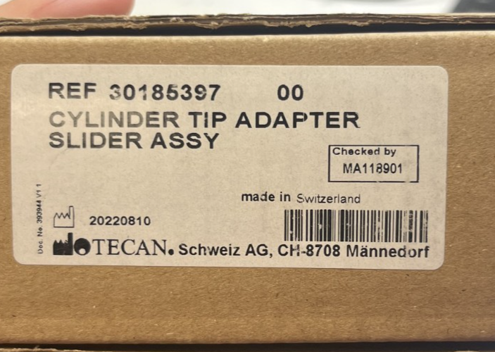 Tip Boxes Lab Tecan 75016387 Cylinder Tip Adapter Slider Assembly OEM Laboratory ...