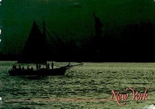 New York, Furled Sails on the River, 1998 Postcard