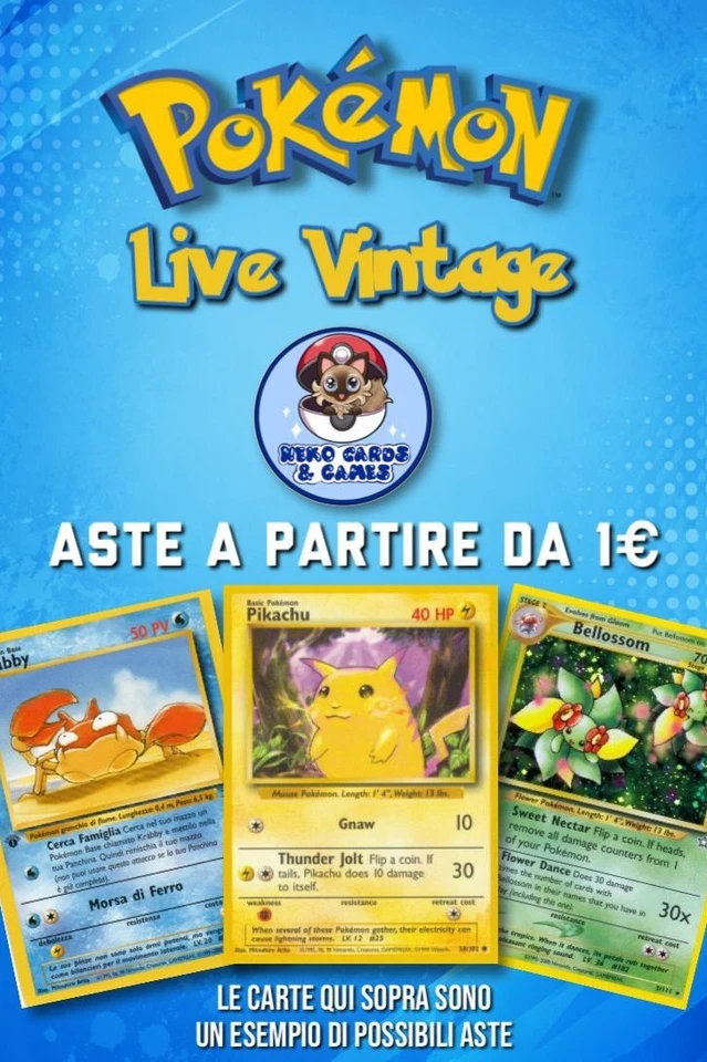 Live Vintage Pokémon - Aste a partire da 1 euro! - Neko Cards & Games