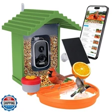 Smart AI Bird Feeder with Camera,2.5K HD Live View,Solar Powered,