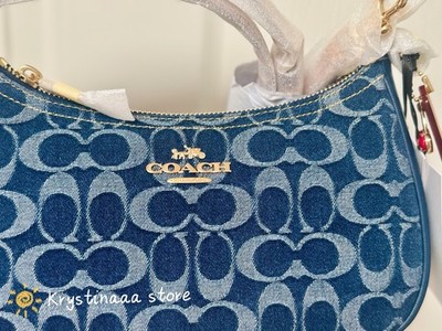 レディース 【ほぼ未使用品】COACHテリタンニンデニム脇バッグ 