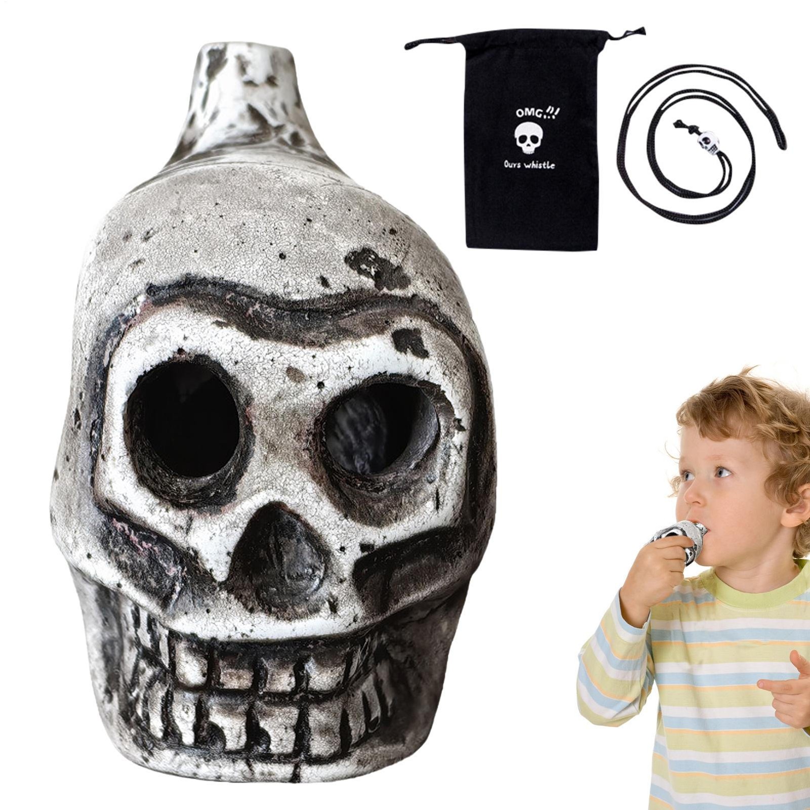 Authentic Aztec Whistle Spooky Aztec Death Whistle for Party Prank Props