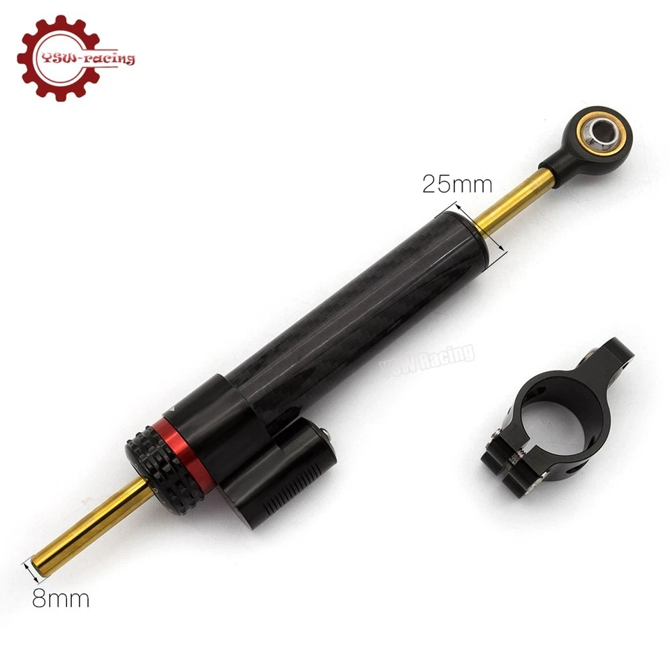 Kits de montaje de soporte amortiguador de dirección de fibra de carbono CNC para Kawasaki Z1000 2003-2009 Foto 4 de 4