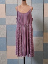 Torrid Mauve Purple Stripe Chiffon Midi Dress Size 2 18-20.