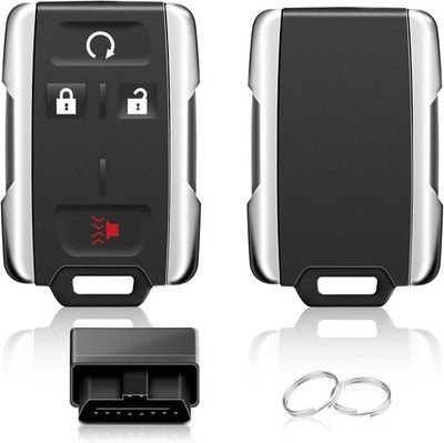 2014-2021 2PCS 4 Buttons Car Remote Key Fob for GMC Sierra Chevrolet Silverado