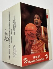 NBA 1986-87 Atlanta Hawks Basketball Schedule-Dominique Wilkins-Stadium Stuff