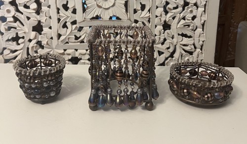 Beaded Vanity Set of 3
