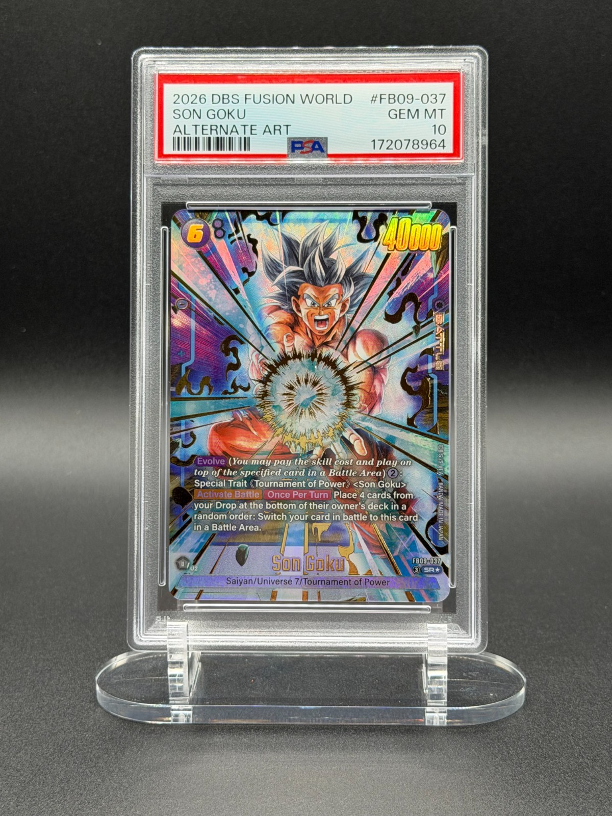 2026 Dragon Ball Fusion World: Son Goku FB09-037 PSA 10 view 2