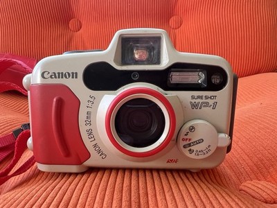 Canon Sure Shot WP-1 35mm Kamera 32mm Objektiv Near Mint Gehäuse Rot Grau Selten Kostenloser Versand