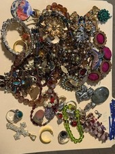 Vintage Estate Costume Mixed Jewelry Lot 2 lbs 50 pieces