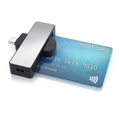 CSL Mini-Cardreader, Chipkartenleser, USB Type C, schwarz
