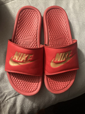 Size 8 Nike Slides Red Color Way