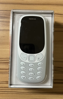 Nokia 3310 2G Mobiltelefon (2,4 Zoll Farbdisplay, Dual SIM) Retro-Grau - OVP
