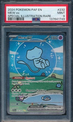 2024 Pokemon Paldean Fates 232 Mew ex Special Illustration Rare PSA 9 - 1749