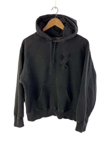 Felpa Supreme con cappuccio S cotone nero usata