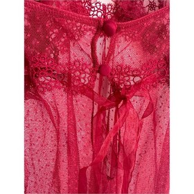 La Perla Red Lace Lingerie Satin Waist Sheer Small 2 Sexy Nighty Dress Babydoll