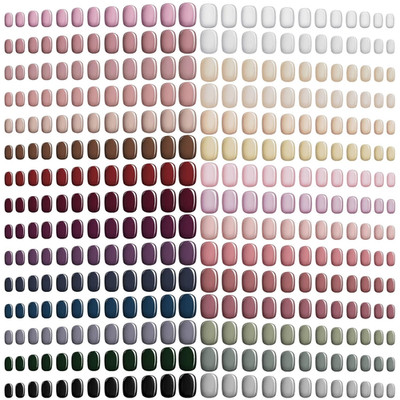 720 Pieces Short False Nails Medium Square Artificial Fake Nails Full Cover Fing