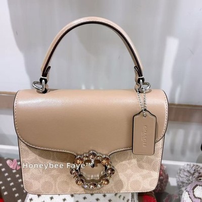NWT Coach Courtney Top Handle Bag In Signature Canvas CCE22 | eBay
