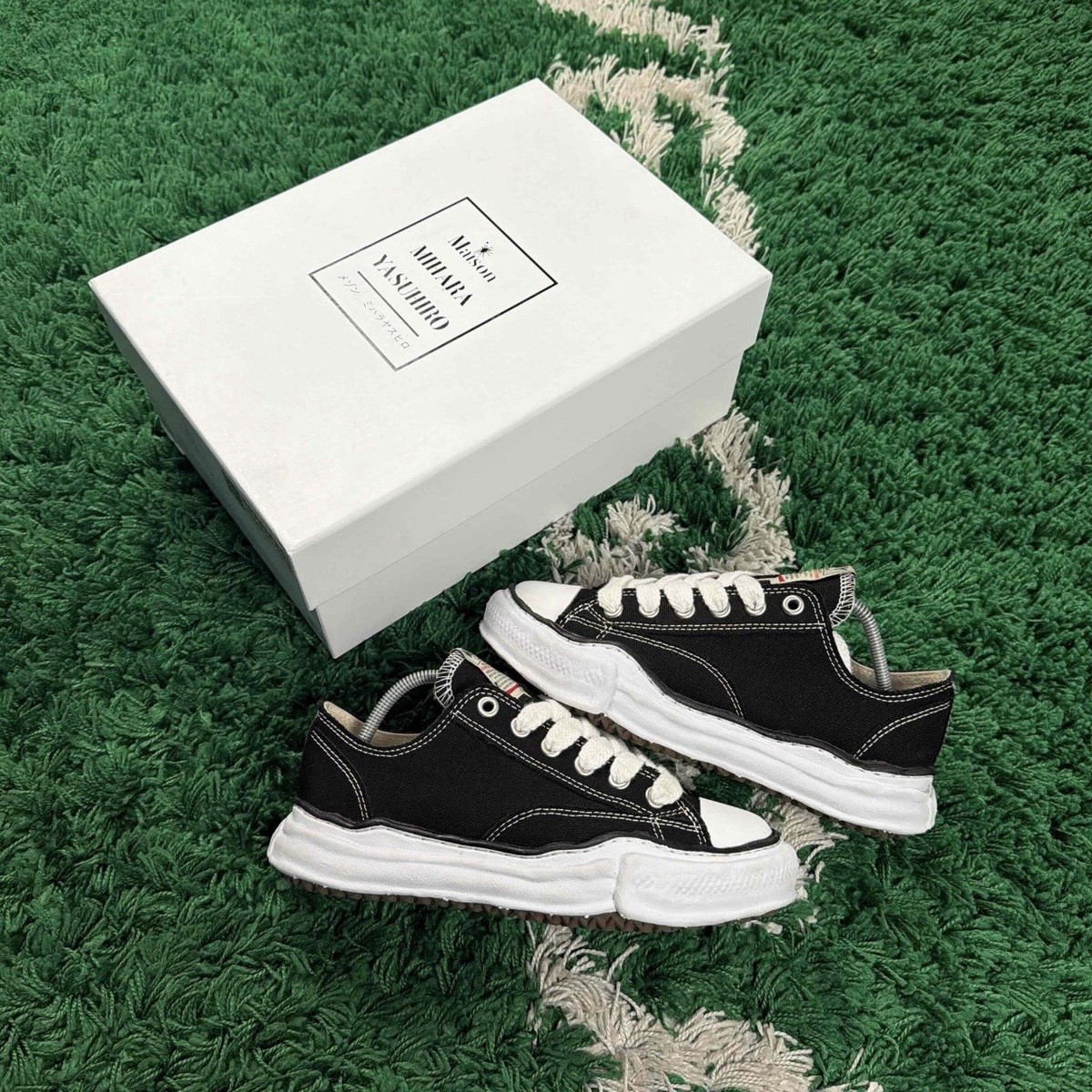 Size 7 - Maison Mihara Yasuhiro Peterson OG Sole Canvas Low Black