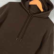 Alo Yoga Hoodie Sweatshirt Men's XL Brown Waffle Knit Pocket Long Sleeve Cozy