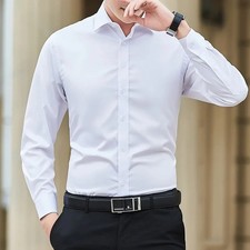Camisa De Hombre De Vestir Moda Ropa Manga Larga Negocios Elegante Nuevo Casual.