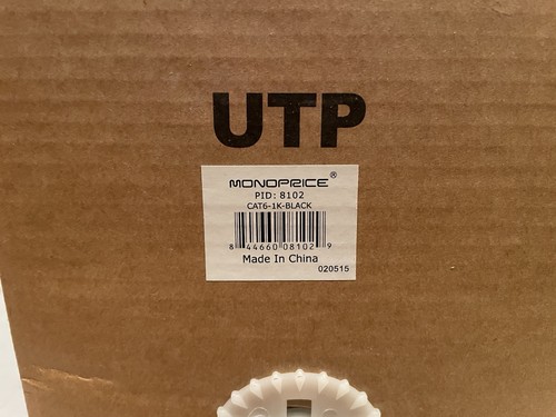 Monoprice Cat6 Category 6 Gigabit Ethernet Patch Cable 900-1000ft. UTP 23AWG/4 - Picture 3 of 8