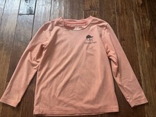 George Hats XL 5/6 Orange Sun Shirt Long Sleeve Swim Rashguard