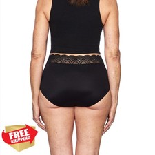 Thinx For All Leaks Hi-Waist Incontinence Underwear Women Black L