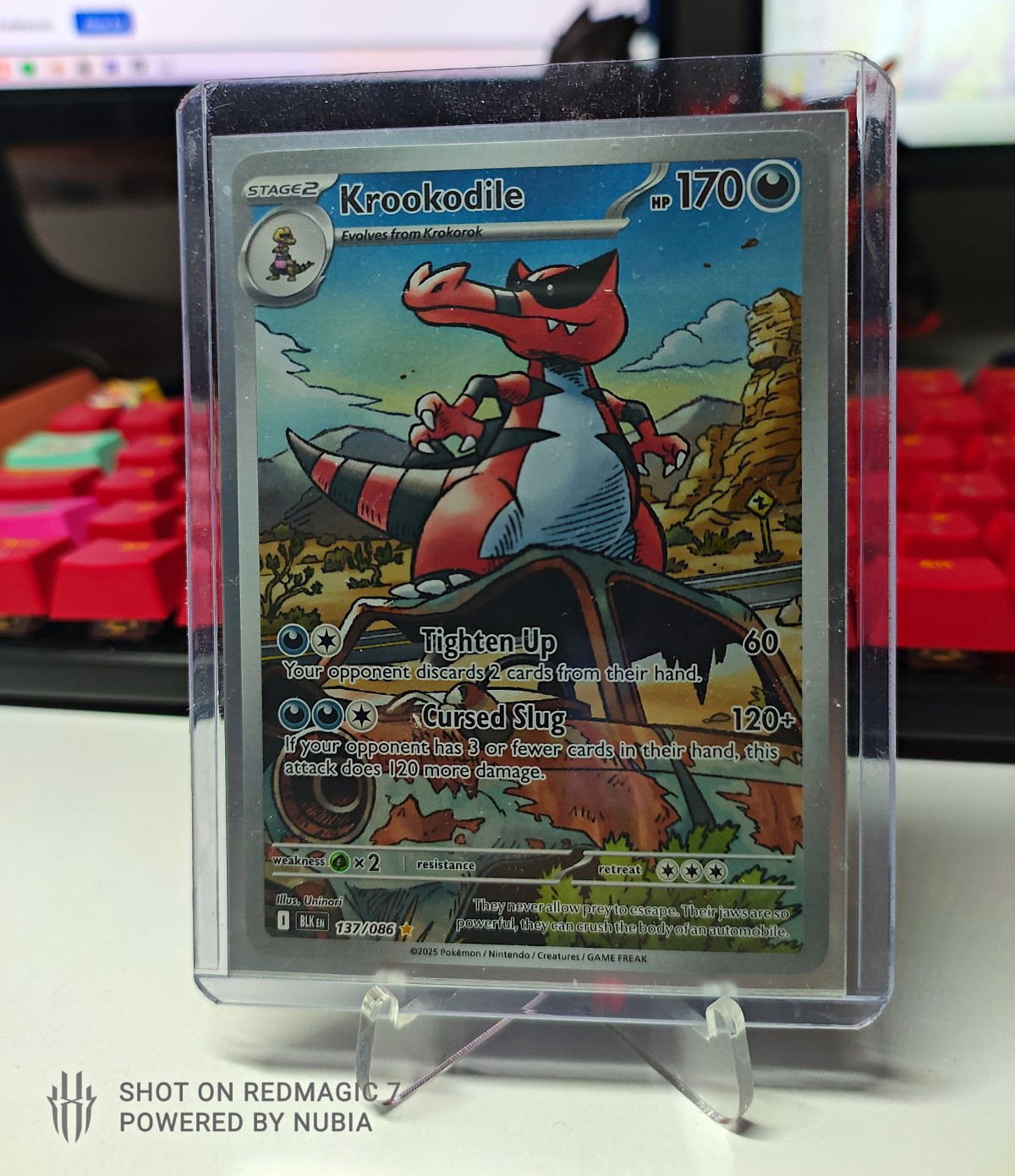 The Pokémon Company Krookodile 137/086 SV: Black Bolt Illus Rare Holo Eng