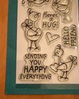 Hero Arts Happy Everything Hello Friend Here’s Hug Thinking Of You Birds Stamps — photo 4